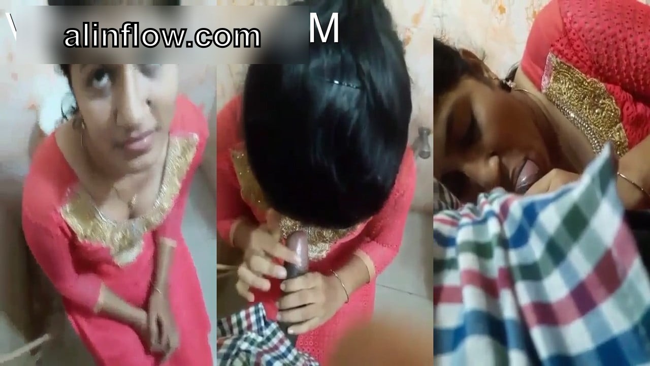 Girlfriend's Loving Blowjob in the Bathroom